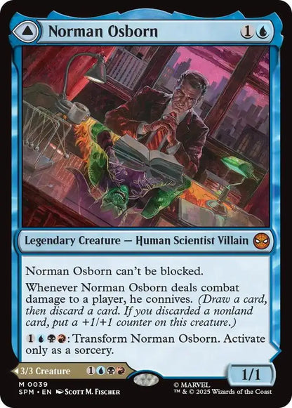 Magic MTG Norman Osborn // Green Goblin [Marvel’s Spider-Man] Near Mint - Trading Card