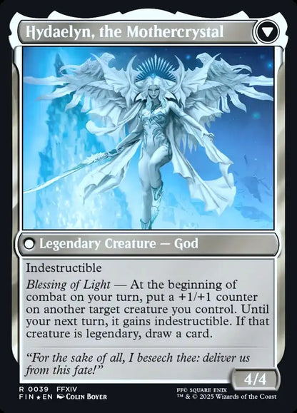 Magic MTG Hydaelyn the Mothercrystal legendary creature final fantasy promo near mint