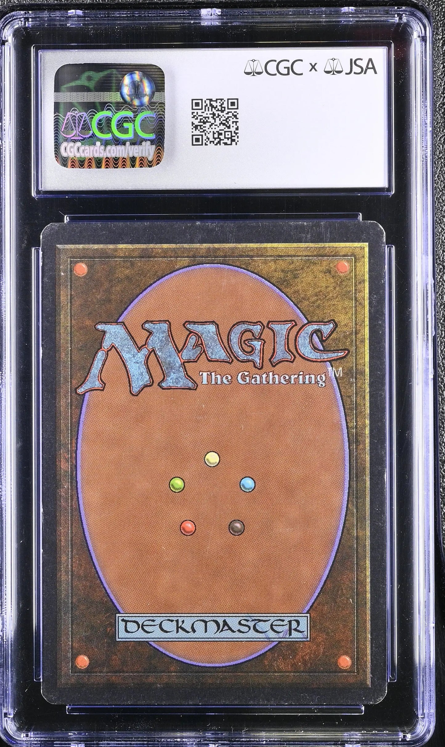 Graded CGC Beta Edition Magic MTG Wall of Wood trading card with Mark Tedin autograph