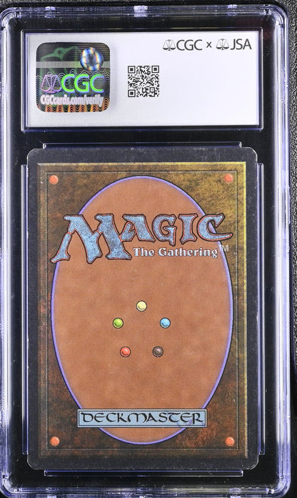 Graded CGC Beta Edition Magic MTG Wall of Wood trading card with Mark Tedin autograph