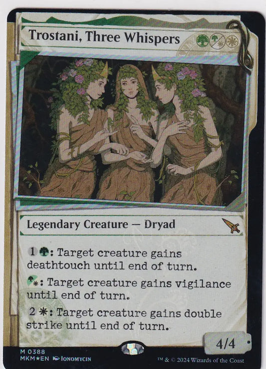 Magic: The Gathering card featuring Trostani, Three Whispers Invisible Ink Foil