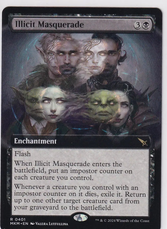 Magic: The Gathering card of Magic Murders at Karlov Manor featuring ghostly faces