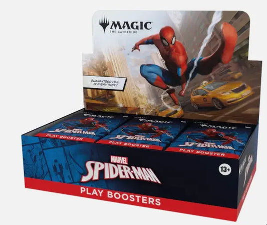 Magic The Gathering Marvel Spider-Man Play Booster Box with traditional foil cards