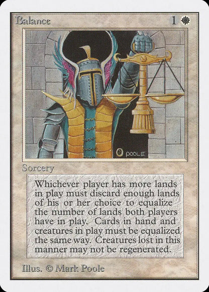 Armored knight-like figure in blue and gold holding golden scales in Unlimited Edition trading card