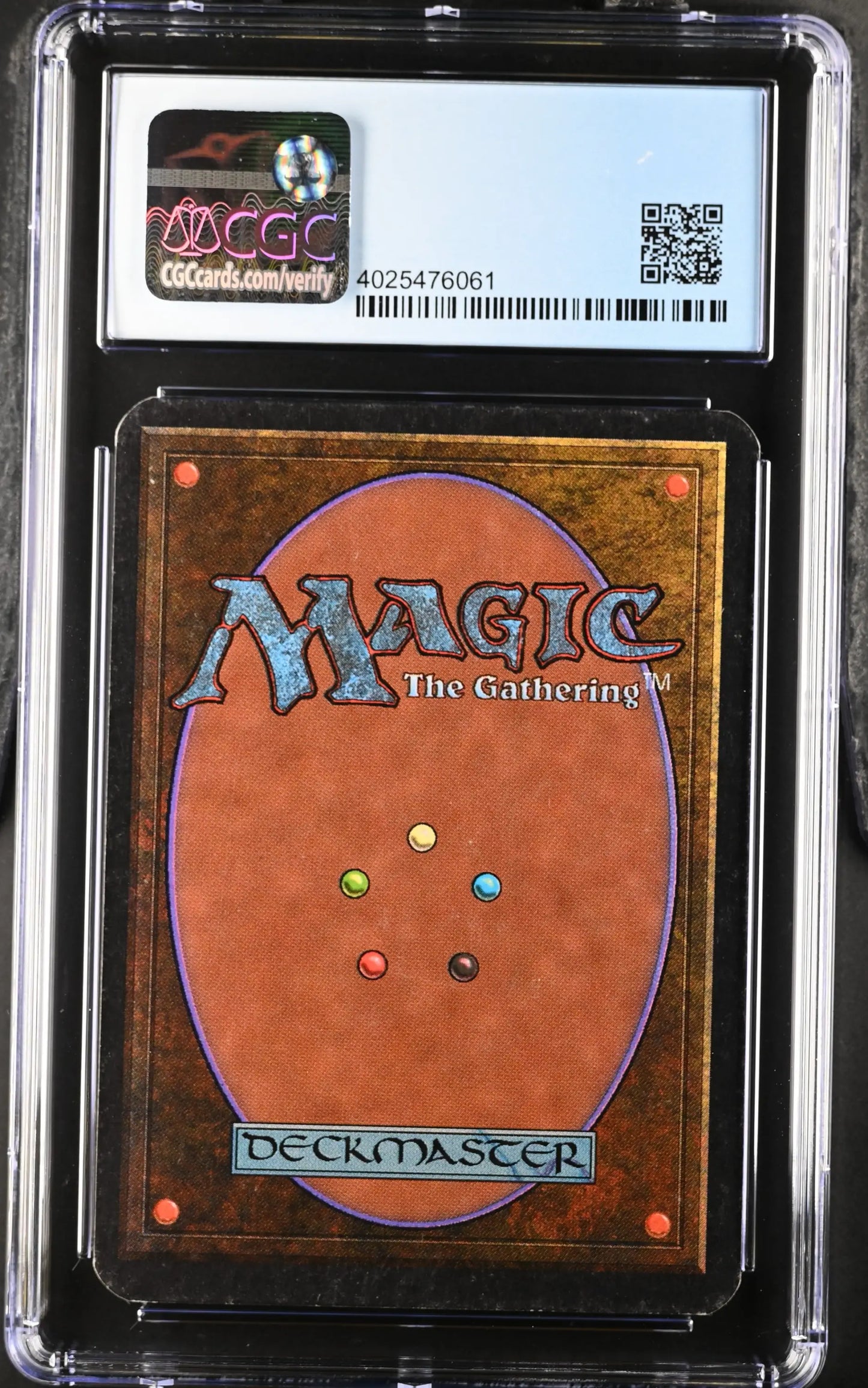 Graded Magic: The Gathering Alpha Edition Fireball card in protective case