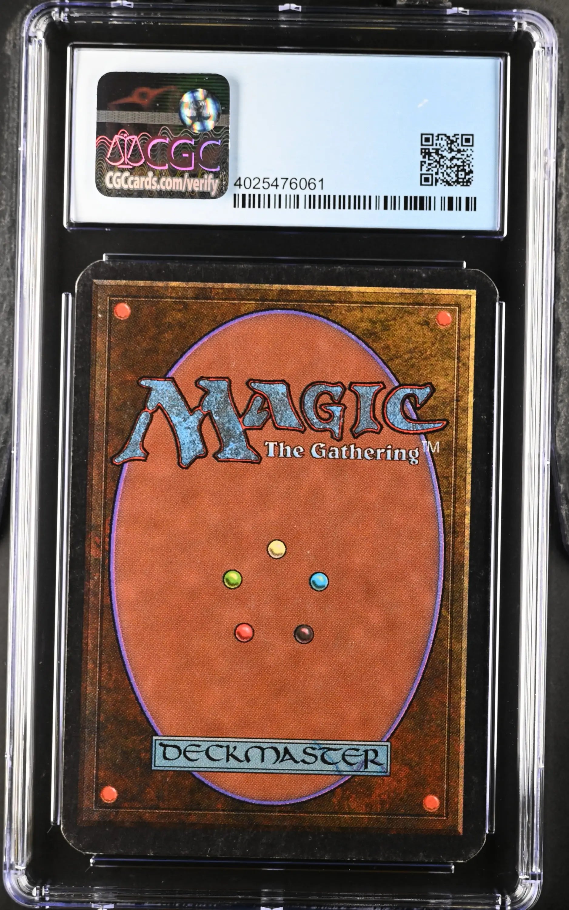 Graded Magic: The Gathering Alpha Edition Fireball card in protective case