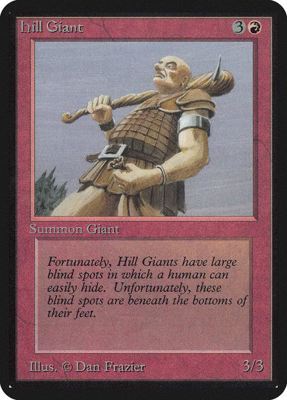 Statue of a giant warrior from Magic: the Gathering Alpha Edition trading cards