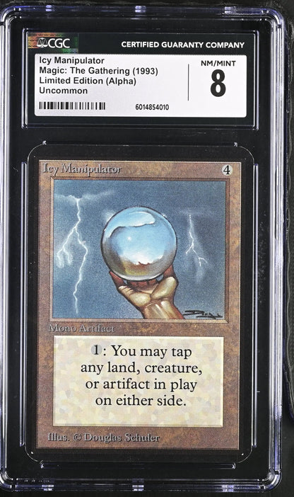 Graded Magic the Gathering Icy Manipulator Alpha Edition card CGC 8 NM Mint