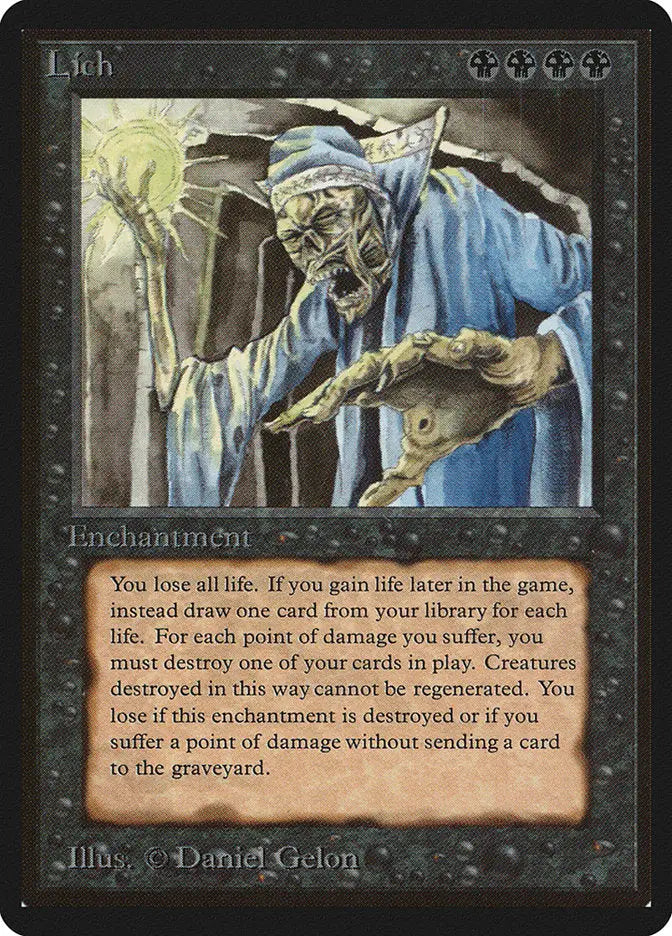 Skeletal figure in tattered blue robes as Magic: the Gathering MTG Beta Edition trading card