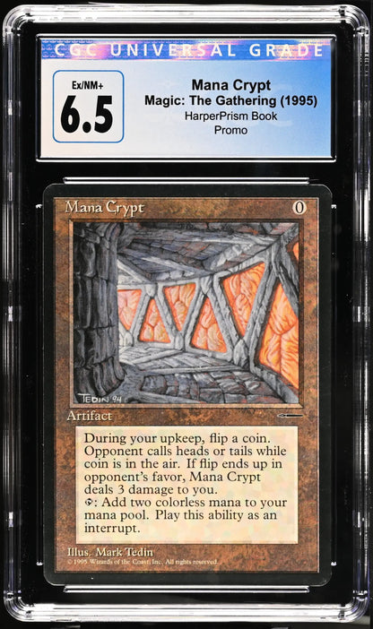 Graded Magic: The Gathering Mana Crypt card CGC 6.5 for trading card collectors