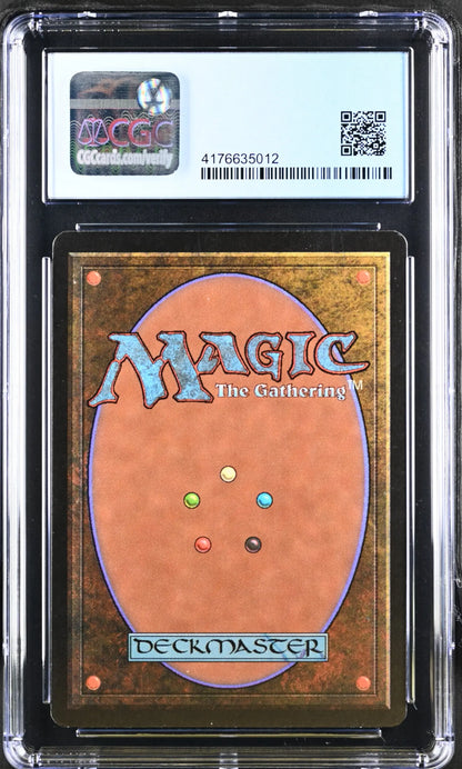 Graded Magic: The Gathering Beta Edition card back in protective case for trading cards