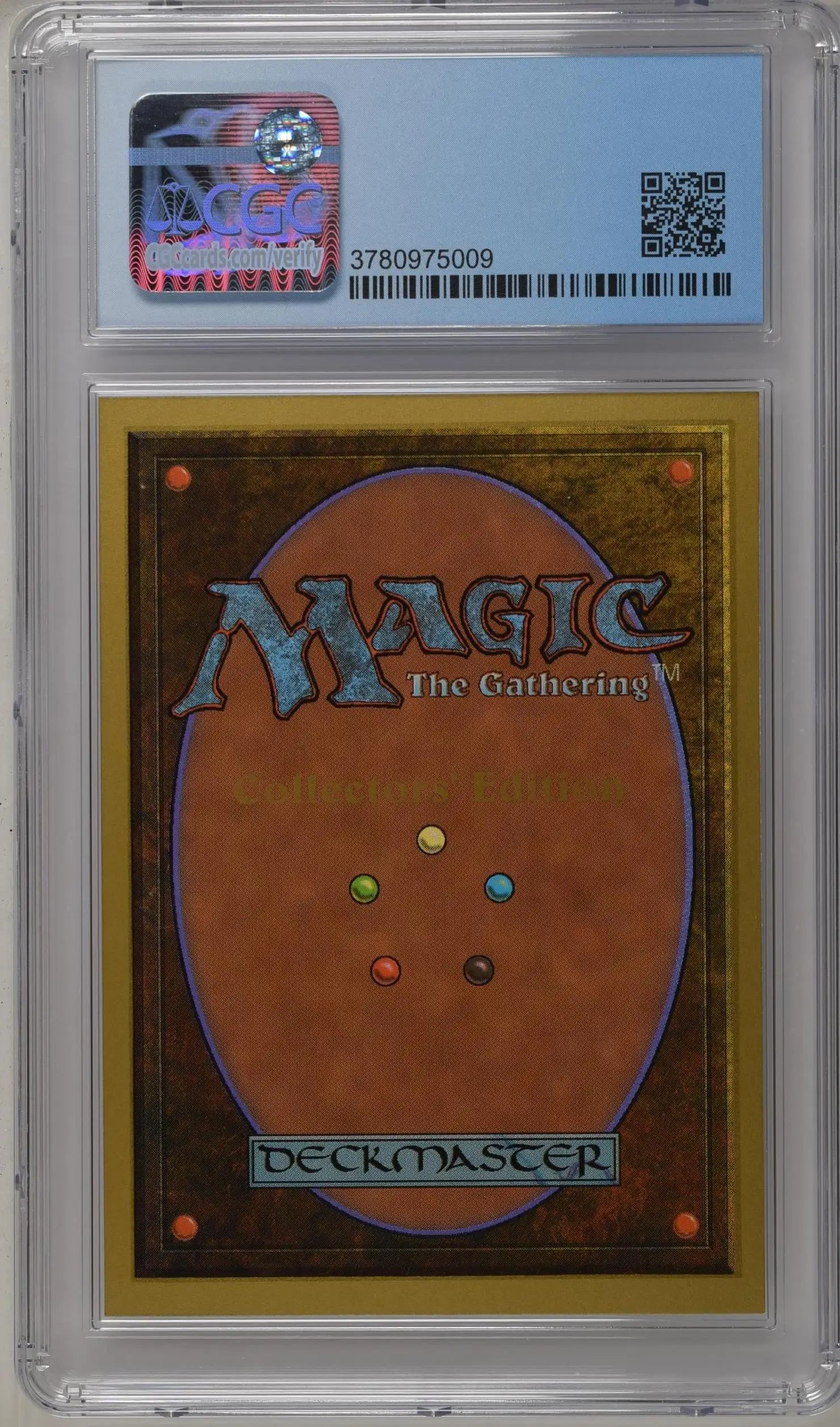 Graded Magic: The Gathering Taiga card in protective case for trading cards collectors