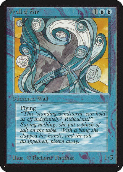 Swirling abstract air representation in blue and gray for Magic: The Gathering Alpha Edition trading card