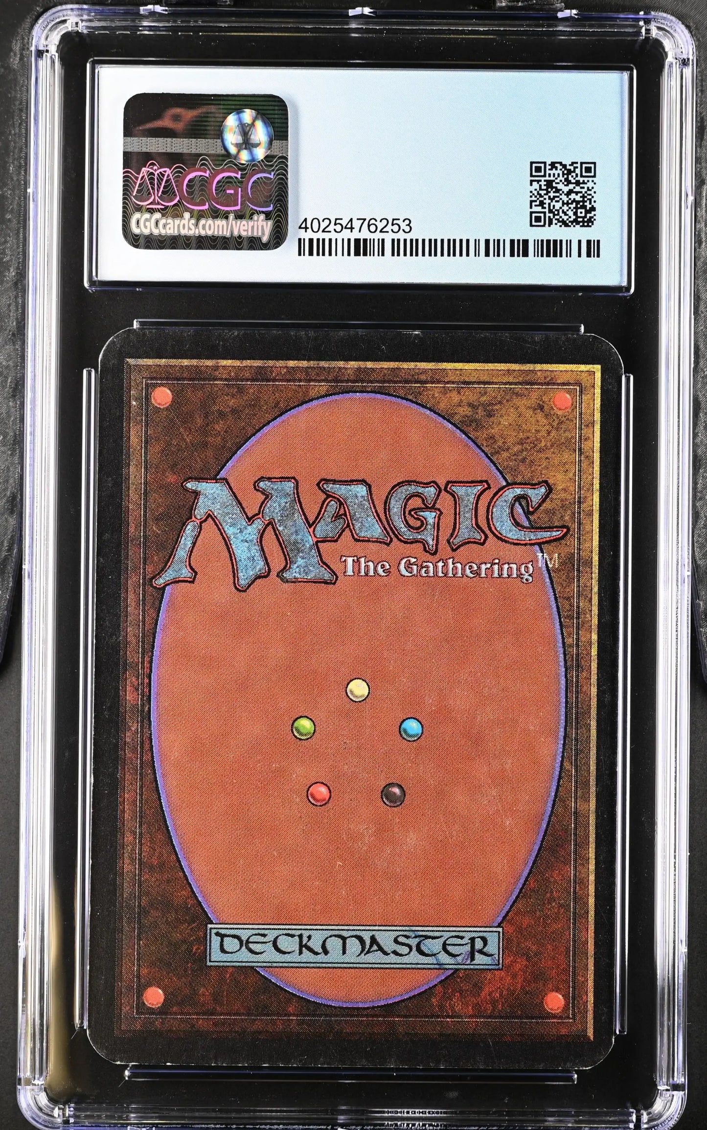Magic: The Gathering Alpha Edition Wall of Air card back in graded protective case