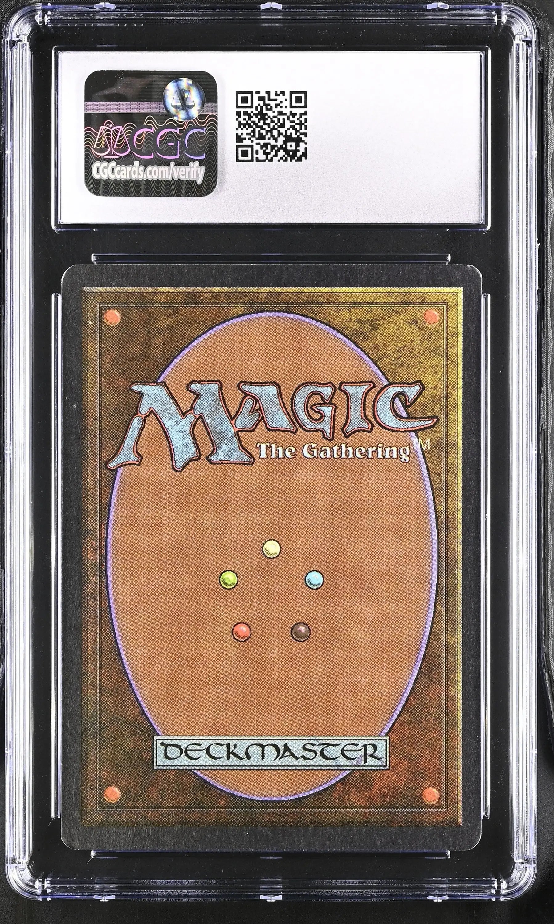 Magic: The Gathering Unlimited Edition card back in protective holder with CGC 10 grade