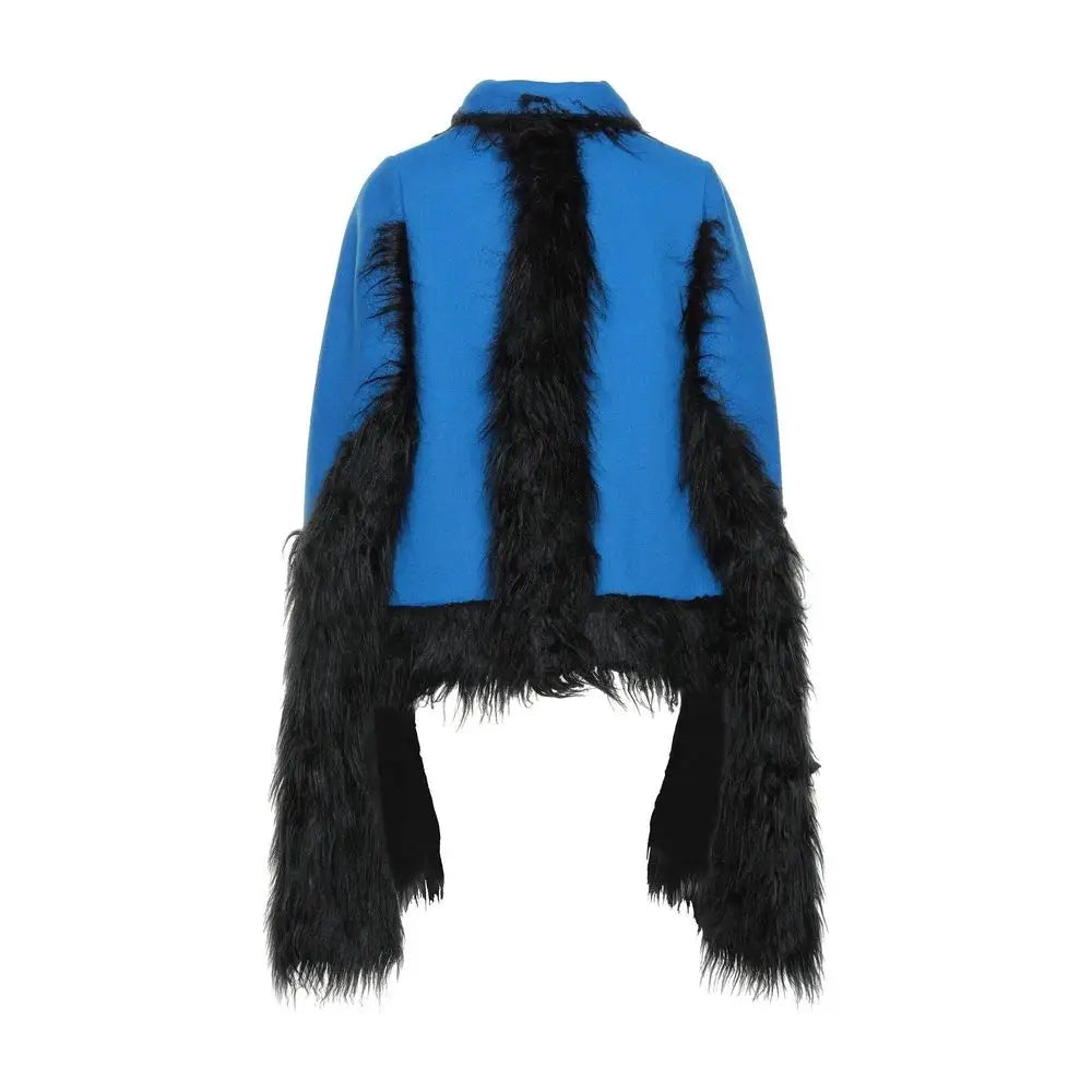 Maison Margiela Faux Fur Trimmed Cape Jacket