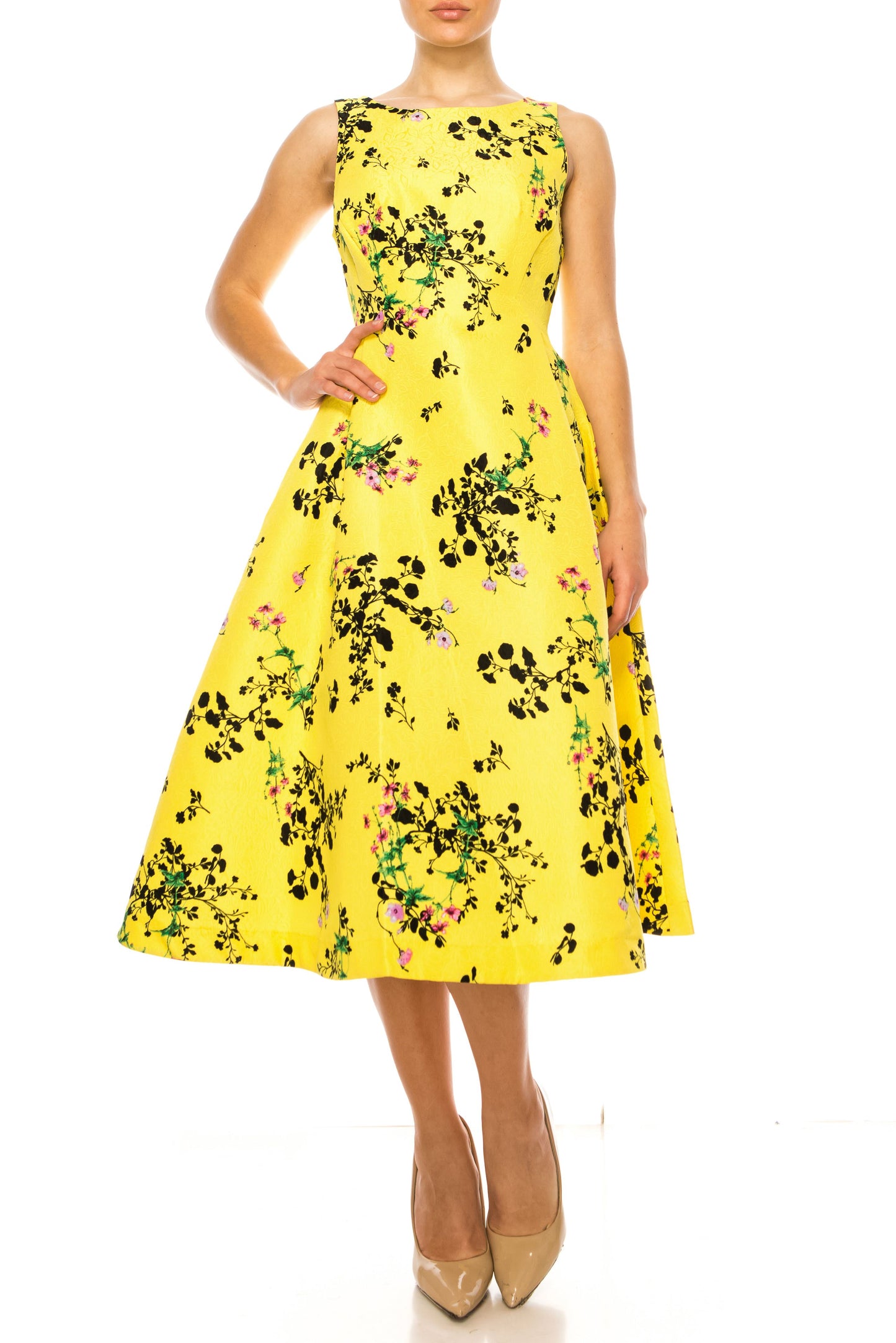LAST ONE! Maison Tara Lemon Bouffant Day Dress, Size 6 Remaining! Women's Apparel Classic Attire