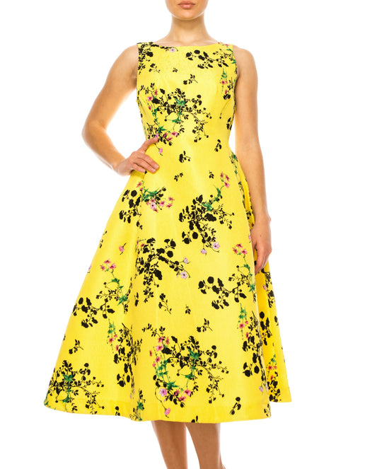 LAST ONE! Maison Tara Lemon Bouffant Day Dress, Size 6 Remaining! Women's Apparel Classic Attire