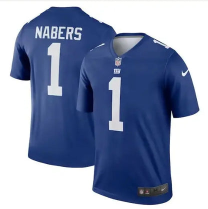 Blue Malik Nabers New York Giants Nike Team Legend jersey with number 1