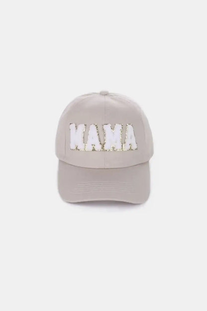 MAMA Chenille Patch Baseball Cap - Ash Mocha / One Size