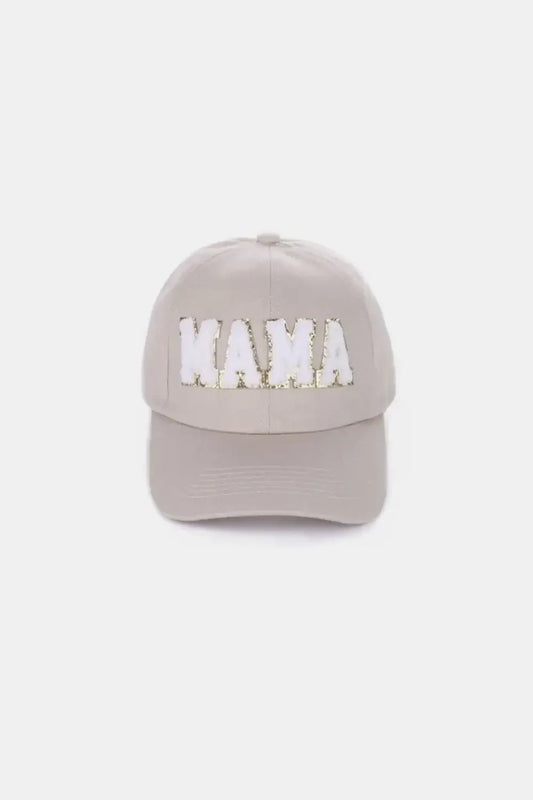 MAMA Chenille Patch Baseball Cap - Ash Mocha / One Size