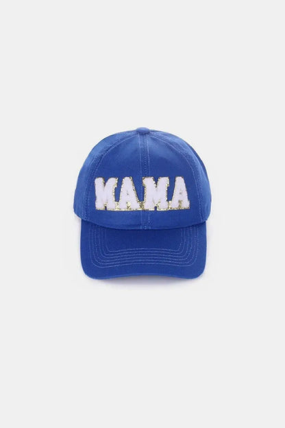 MAMA Chenille Patch Baseball Cap - Classic Blue / One Size