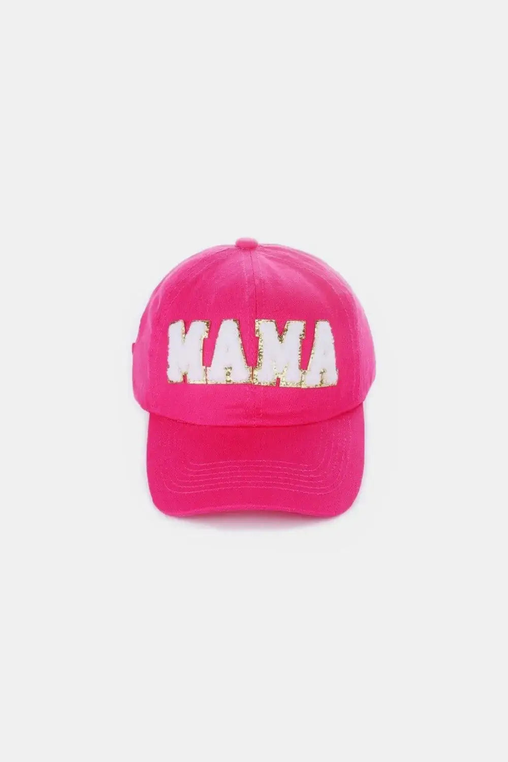MAMA Chenille Patch Baseball Cap - Fuchsia / One Size