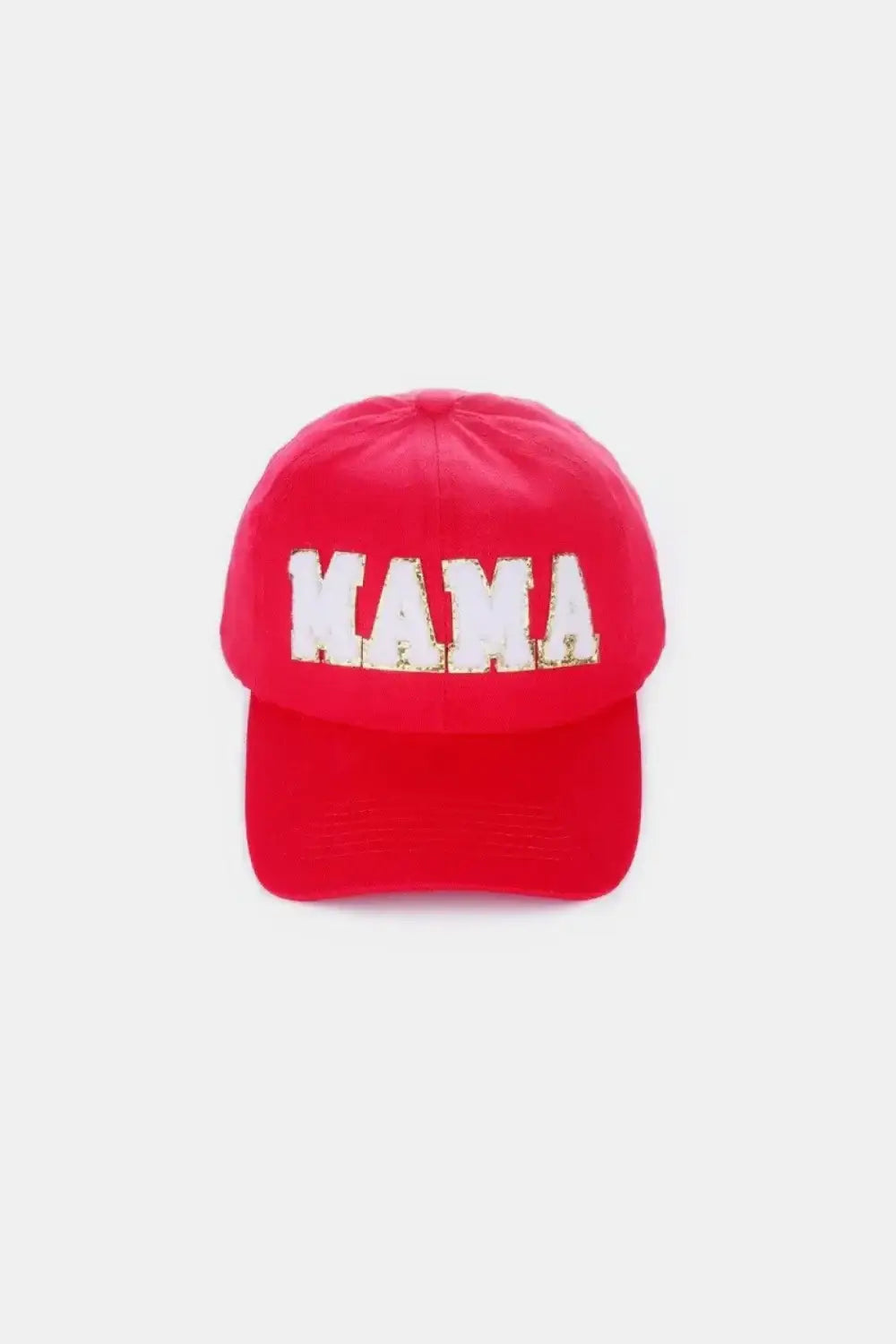 MAMA Chenille Patch Baseball Cap - Ruby / One Size