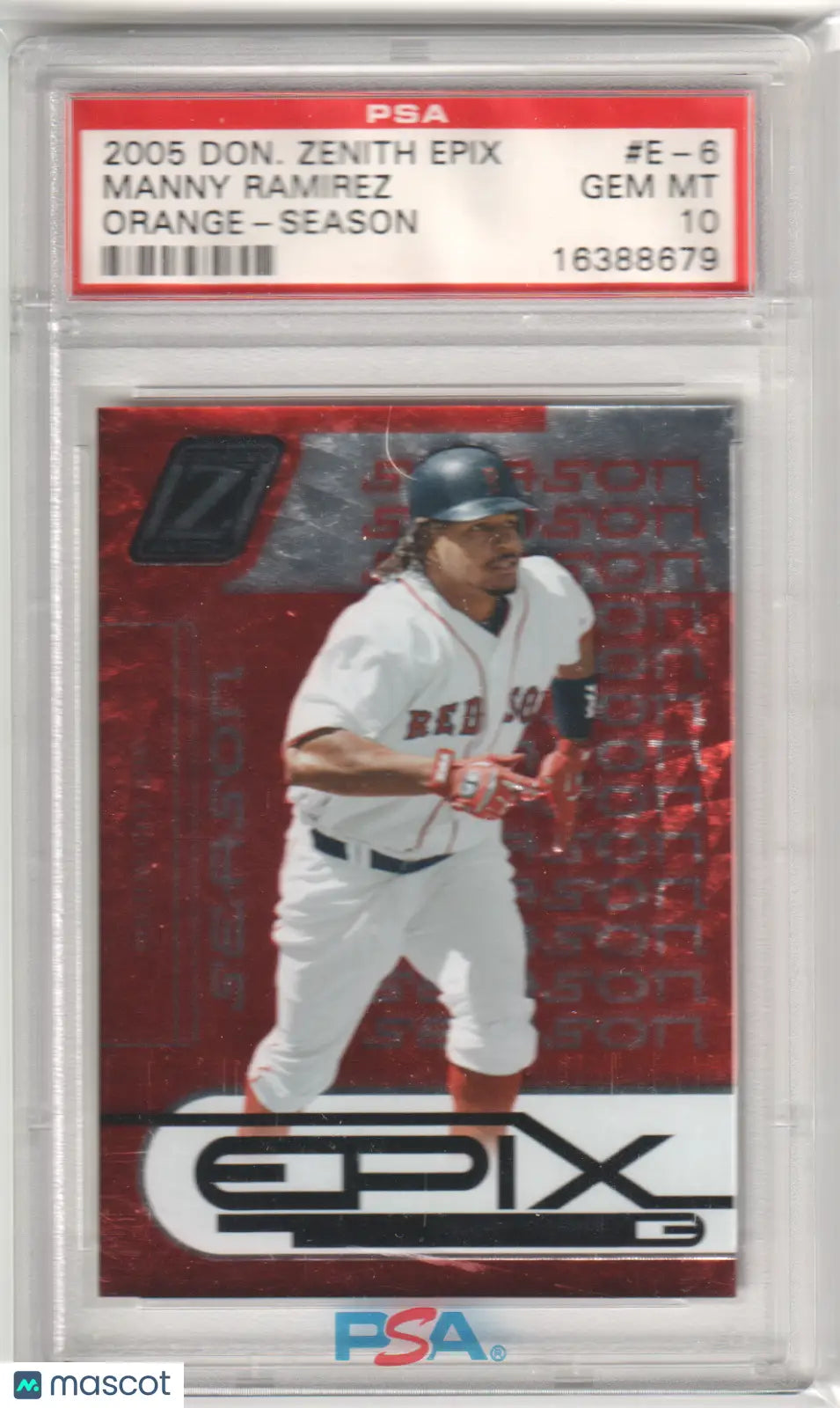 PSA 10 Manny Ramirez 2005 Zenith Epix Orange Season baseball card Columbia Hobby