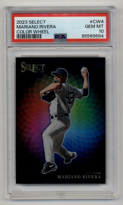 Graded Mariano Rivera 2023 Select Color Wheel Baseball Card PSA 10 Gem Mint