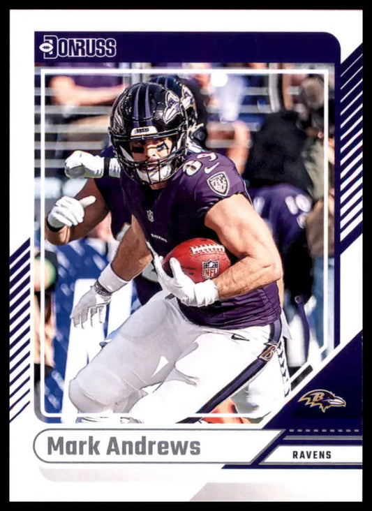 Mark Andrews 2024 Donruss football card featuring Baltimore Ravens player Mark Andrews