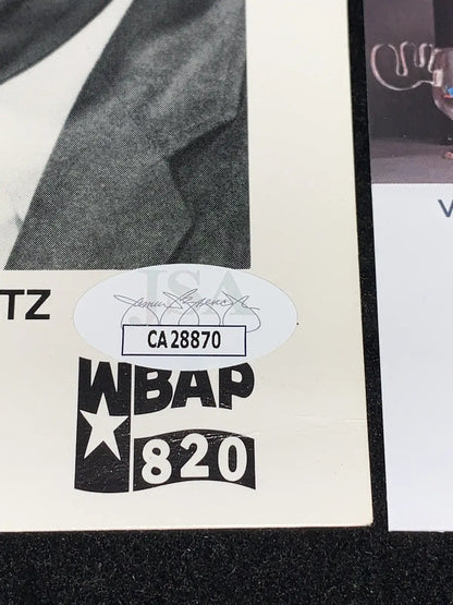 Autographed Mark Holtz Texas Rangers 4x6 post card from WBAP Radio JSA certified
