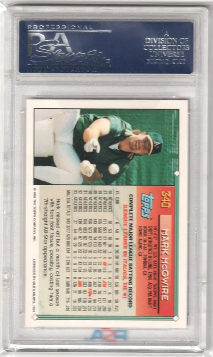 Graded Mark McGwire 1994 Topps Gold baseball card PSA 10 GEM MINT from Columbia Hobby