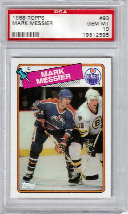 Graded 1988 Topps Mark Messier hockey card PSA 10 GEM MINT from Columbia Hobby