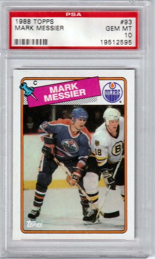 Graded 1988 Topps Mark Messier hockey card PSA 10 GEM MINT from Columbia Hobby