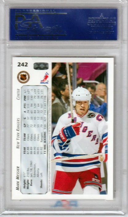 Mark Messier hockey card from Upper Deck 1992 PSA 10 GEM MINT Rangers collectible