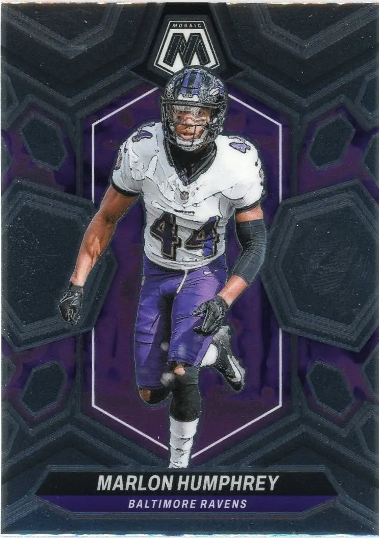 Marlon Humphrey Baltimore Ravens football card 2024 Panini Mosaic NFL sports