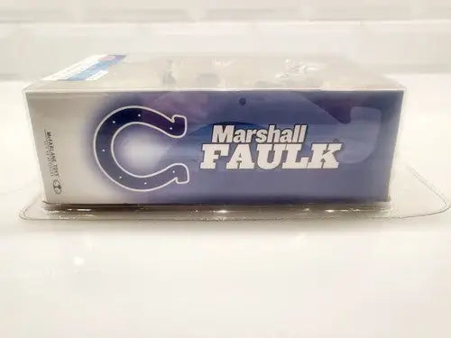 Marshall Faulk NFL action figure packaging for Indianapolis Colts by MacFarlane