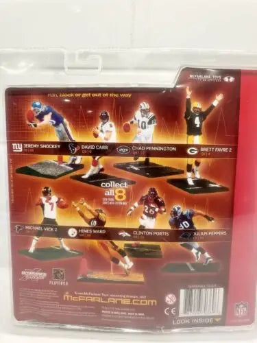 Marshall Faulk NFL action figure packaging by McFarlane Toys for Indianapolis Colts