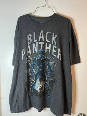 Gray Black Panther graphic t-shirt featuring Marvel Black Panther design for Marvel Black fans