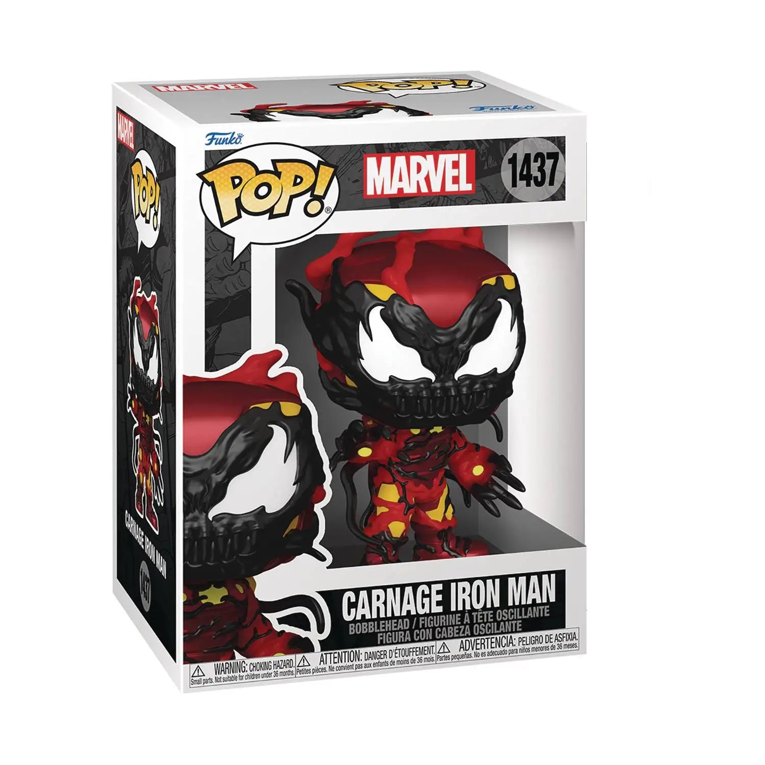 Marvel Carnage Iron Man Funko Pop Vinyl figure showcasing Iron Man and Carnage Iron themes
