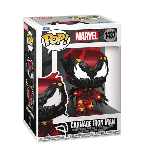 Marvel Carnage Iron Man Funko Pop Vinyl figure showcasing Iron Man and Carnage Iron themes