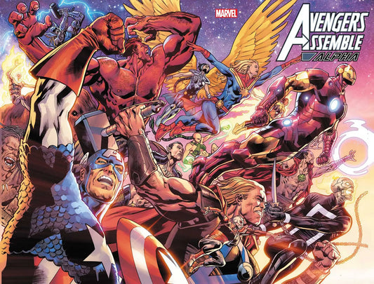 Marvel Comics Avengers comic book cover for Avengers Assemble Alpha #1 display