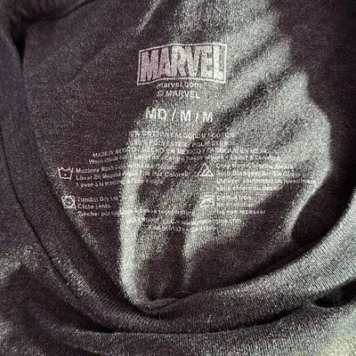 Dark gray Marvel T-shirt with care instructions, size medium, The Punisher graphic