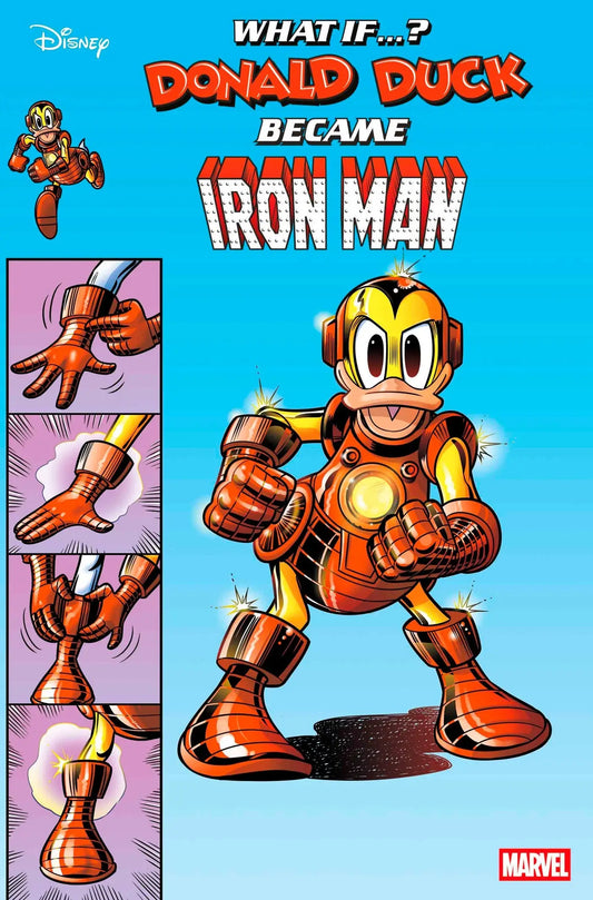 Donald Duck Iron Man comic cover featuring Beagle Boys from Marvel Disney collection