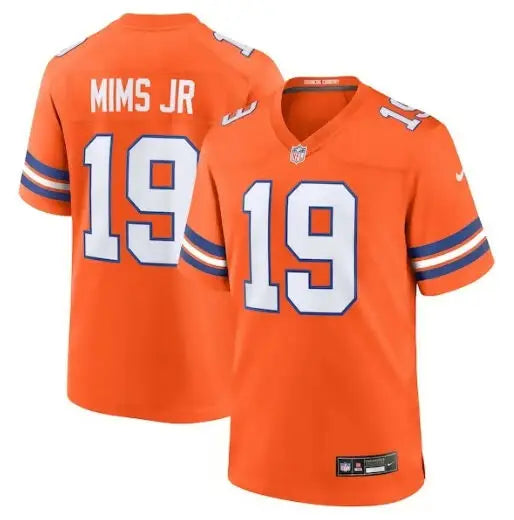 Orange Marvin Mims Jr Denver Broncos Nike Mile High Collection football jersey with number 19