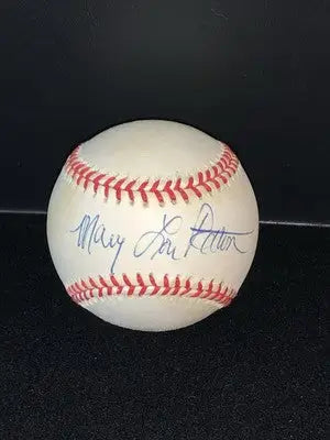 Autographed baseball featuring Mary Lou Retton with Beckett COA certification