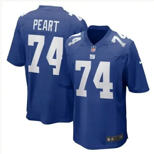 Blue Matt Peart New York Giants Nike Game Jersey with number 74 for Giants Nike Game collection