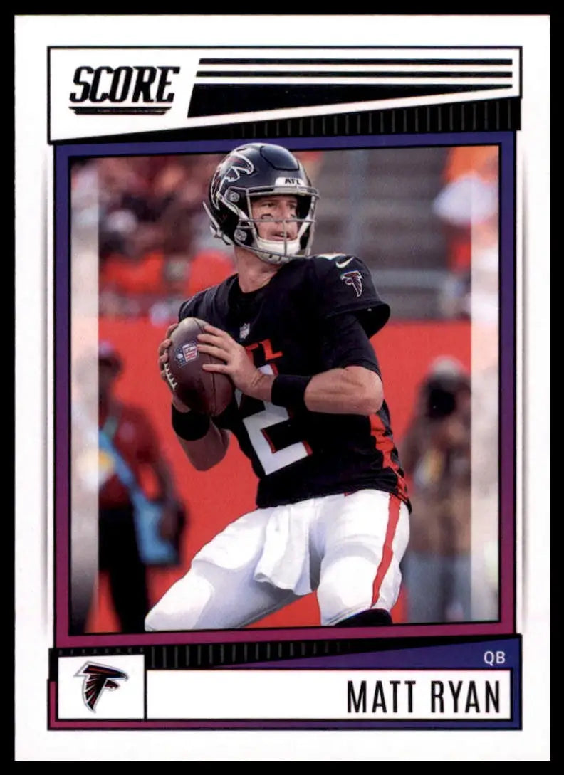 Matt Ryan football card from 2022 Score series featuring Atlanta Falcons player