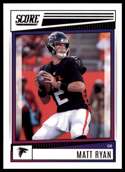 Matt Ryan football card from 2022 Score series featuring Atlanta Falcons player